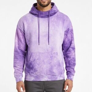 Balance Athletica Tie Dye Hoodie Purple Pullover Sweatshirt Size S